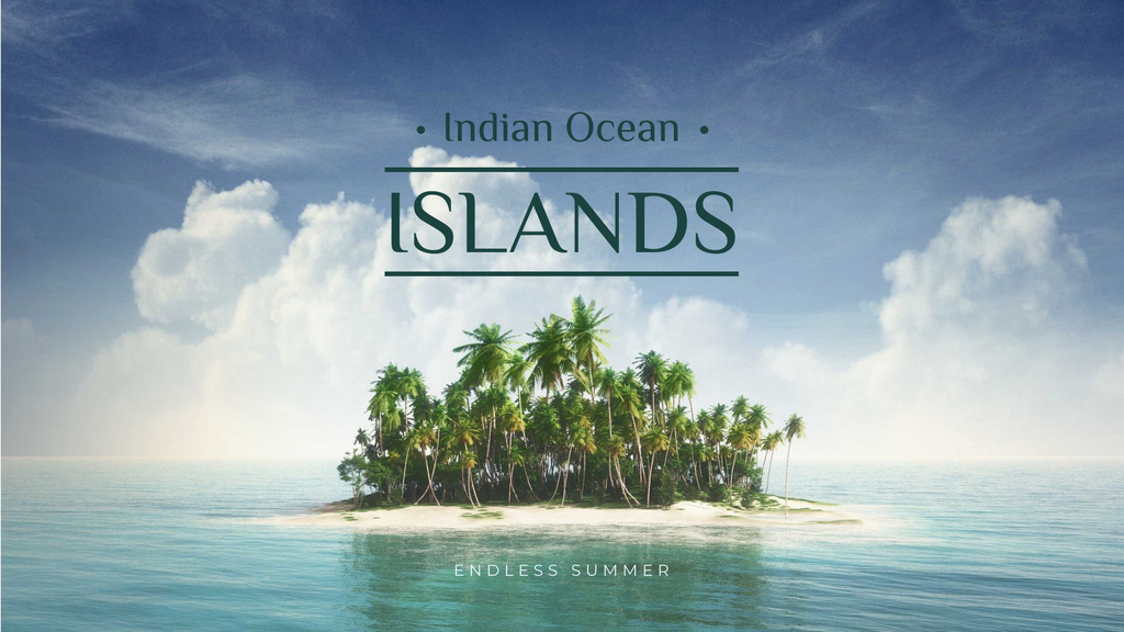 Plantilla de diseño de Indian ocean islands Ad Presentation Wide 