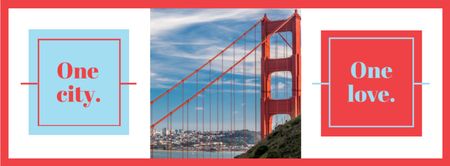 Modèle de visuel Voyager à San Francisco - Facebook cover