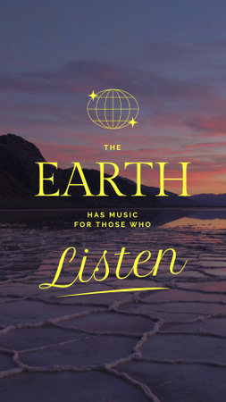 Inspirational Phrase about Sounds of Earth Instagram Video Story tervezősablon