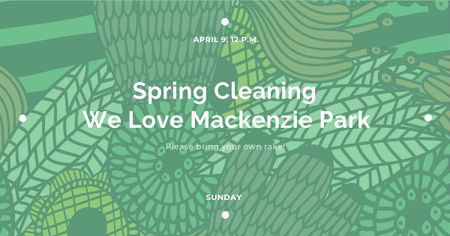 Spring cleaning in Mackenzie park Facebook AD Design Template