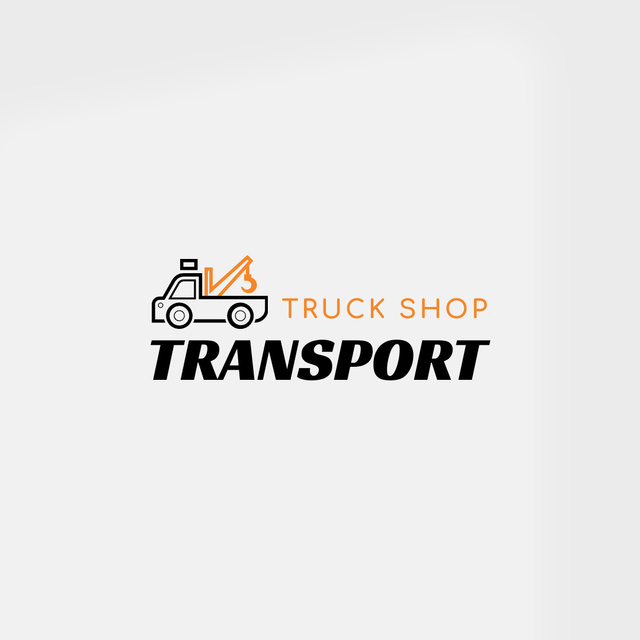 Truck Shop Ad with Car Logo 1080x1080px Design Template