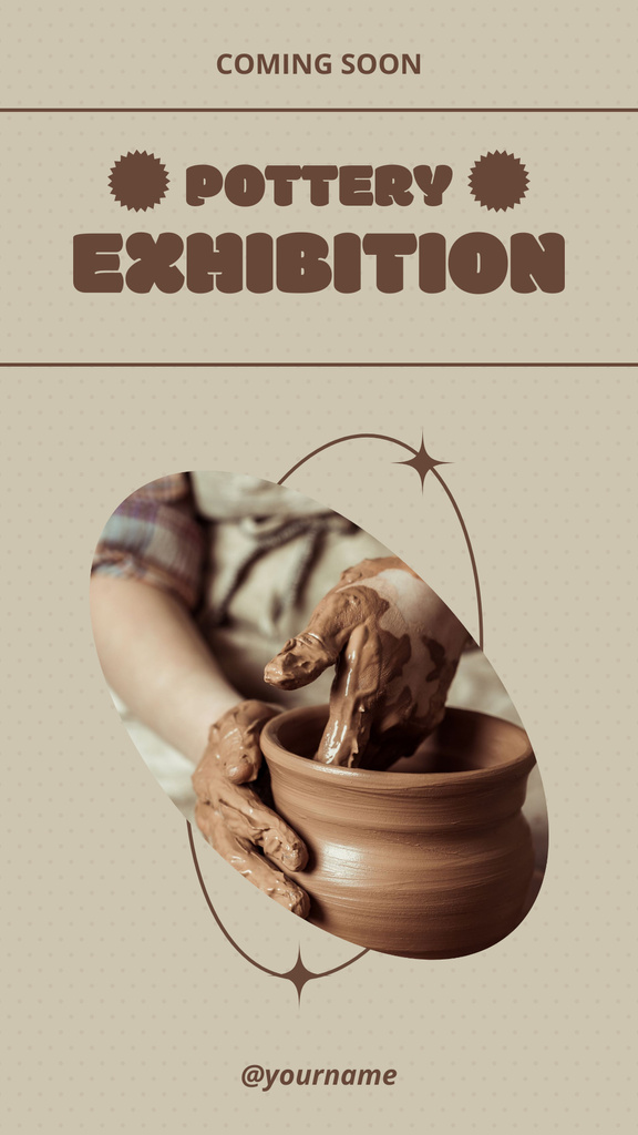 Ontwerpsjabloon van Instagram Story van Pottery Exhibition Announcement