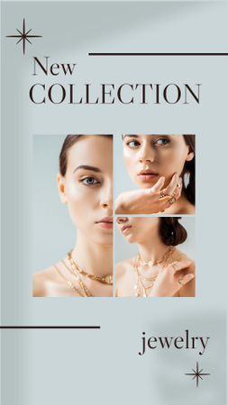 Platilla de diseño New Collection of Jewelry  Instagram Story
