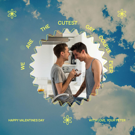 Platilla de diseño Valentine's Day Holiday with Cute Lovers Instagram