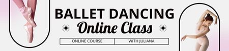 Announcement of Ballet Dancing Online Class Ebay Store Billboard Design Template