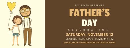 Father's Day Celebration Facebook cover Design Template