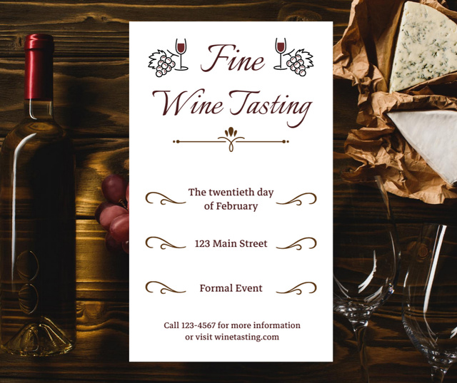 Wine Tasting Event Facebook Šablona návrhu