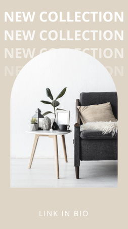 Ontwerpsjabloon van Instagram Story van meubilair aanbod met minimalistisch decor