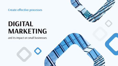 Template di design Impatto del marketing digitale sulle piccole imprese Presentation Wide