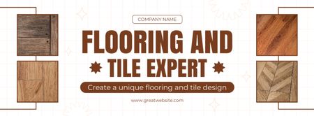 Platilla de diseño Services of Flooring & Tile Expert Facebook cover