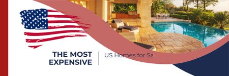List of Luxurious Property in the USA Twitter Design Template