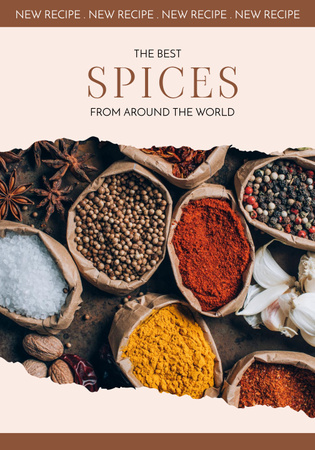 Indian Spices in Bags Poster 28x40in Design Template