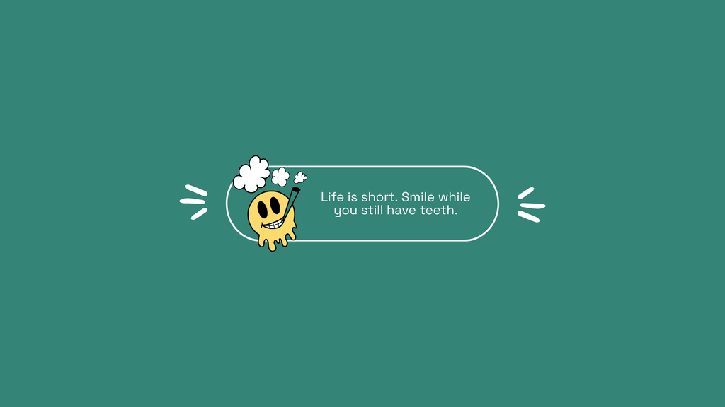 Plantilla de diseño de Funny Quote On Being Happy While You Live Youtube 