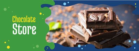 Szablon projektu kawałki czekolady z mięty Facebook cover