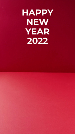 Platilla de diseño New Year Greeting with Gifts Instagram Video Story