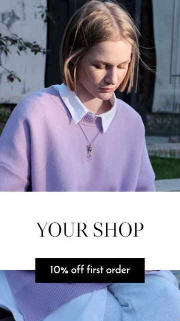 Designvorlage Sale Offer of Stylish Soft Sweater für TikTok Video