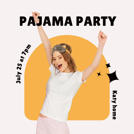 Pajama Party Announcement  Instagram Design Template