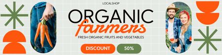 Desconto em Vegetais Orgânicos de Jovens Agricultores Twitter Modelo de Design