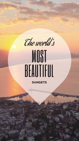 World's Most Beautiful Sunsets TikTok Video Design Template