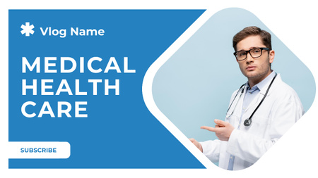 Services of Medical Healthcare Youtube Thumbnail Design Template
