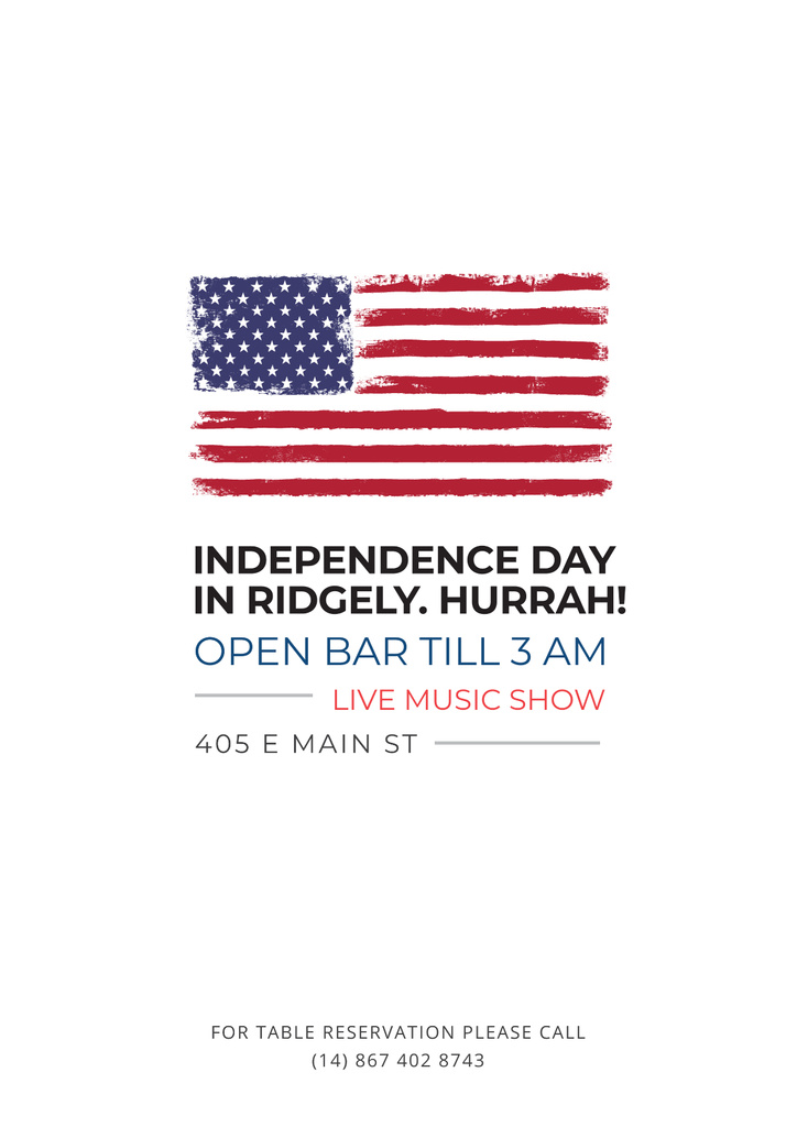 Independence day in Ridgely Poster Design Template
