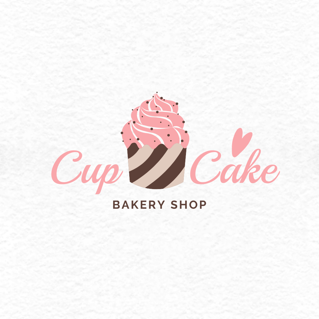 Mouthwatering Bakery Ad Showcasing a Yummy Cupcake Logoデザインテンプレート
