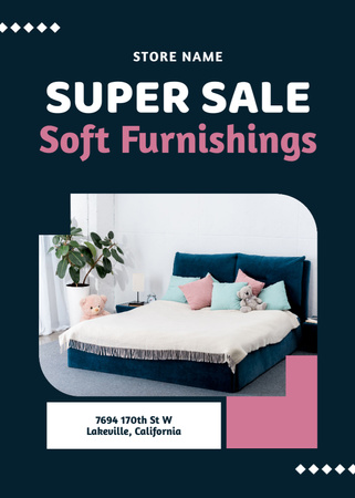 Soft Furnishings Super Sale Flayer tervezősablon