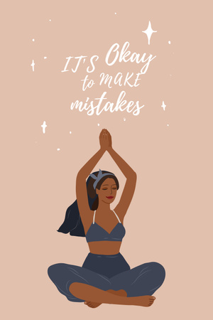 Designvorlage inspirierende illustration über psychische gesundheit für Pinterest