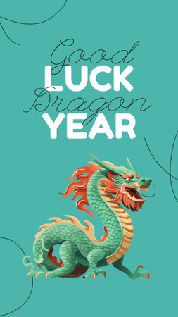 Good Luck Wish for Chinese New Year Instagram Video Story Design Template