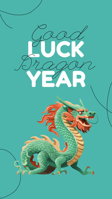 Designvorlage Good Luck Wish for Chinese New Year für Instagram Video Story