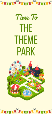 Modèle de visuel illustration du parc d'attractions - Snapchat Moment Filter