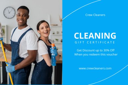 Cleaning Gift Certificate 6x4 in Gift Certificate Πρότυπο σχεδίασης
