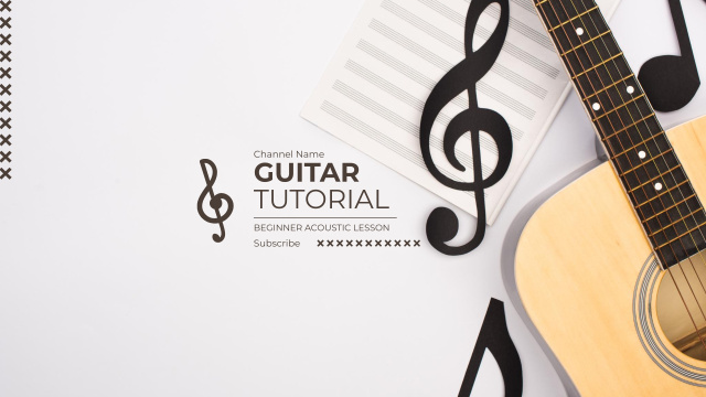 Acoustic Guitar Lessons for Beginners Youtube Design Template