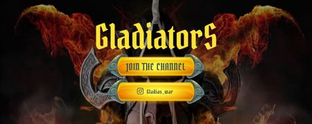 Game Channel Promotion Twitch Profile Banner Šablona návrhu