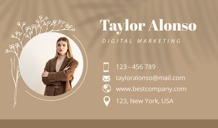 Digital Marketing Specialist Introductory Card Business card Design Template