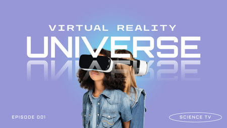 Virtual Reality Universe Video Episode Youtube Thumbnail Design Template