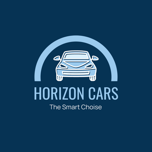 Car Store Services Offer with Car Illustration Logo Tasarım Şablonu