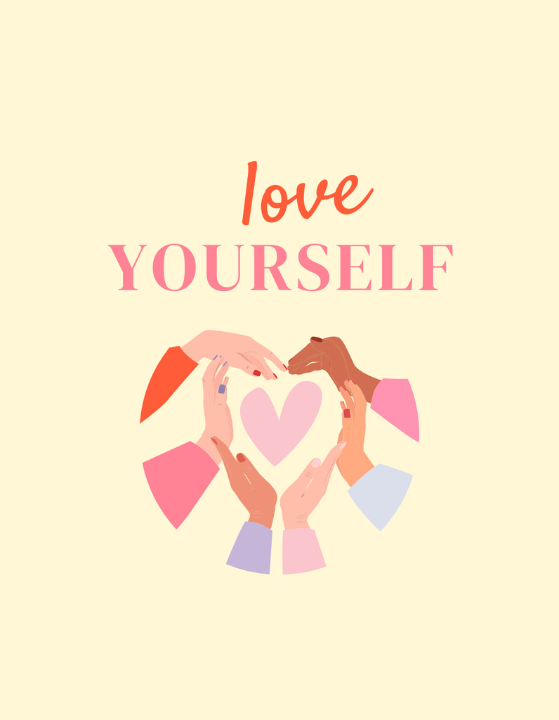 Inspirational and Motivational Phrase about Selflove T-Shirtデザインテンプレート