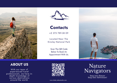 Designvorlage Reisen Sie zu wunderschönen Naturzielen für Brochure