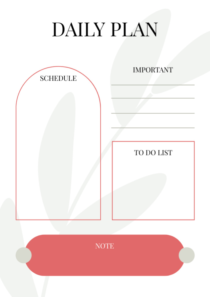 Plantilla de diseño de Elegant Minimal Daily Planner Schedule Planner 