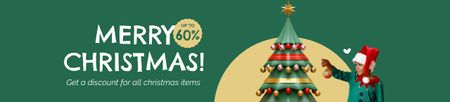 Discount Offer on Christmas Ebay Store Billboard Design Template