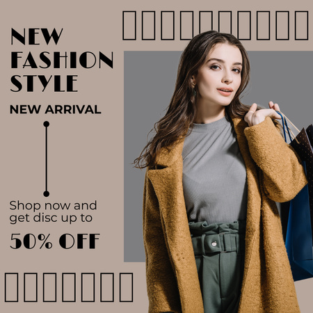 Platilla de diseño New Stylish Women's Look Discount Announcement Instagram
