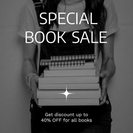 Szablon projektu Ekskluzywne oferty książek w sklepie Instagram