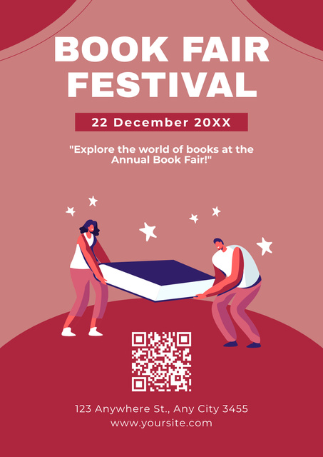 Book Fair or Festival Poster Design Template
