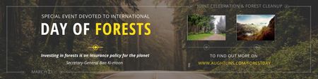 Designvorlage Special Event devoted to International Day of Forests für Twitter