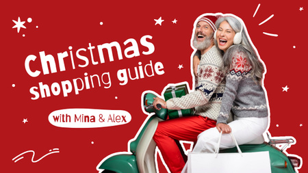 Christmas Shopping List with Bloggers Youtube Thumbnail tervezősablon