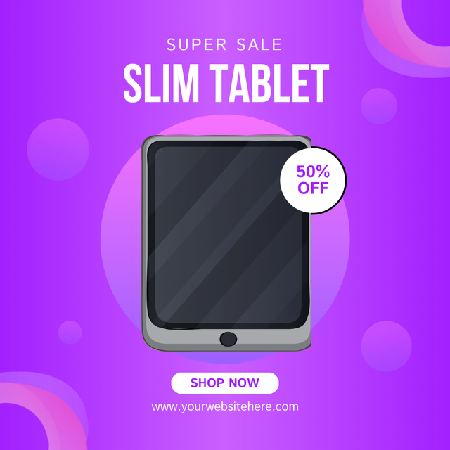 Template di design Super Sale of Thin Tablets on Gridient Instagram