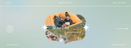 Template di design Father's day Glamping Facebook cover