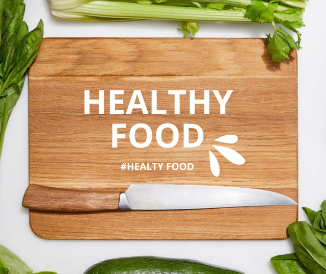 Vegetarian Food Inspiration with Fresh Vegetables Facebook Design Template