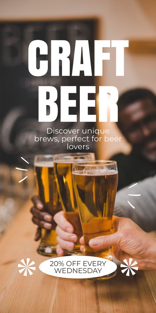 Daily Discount on Craft Beer Graphicデザインテンプレート